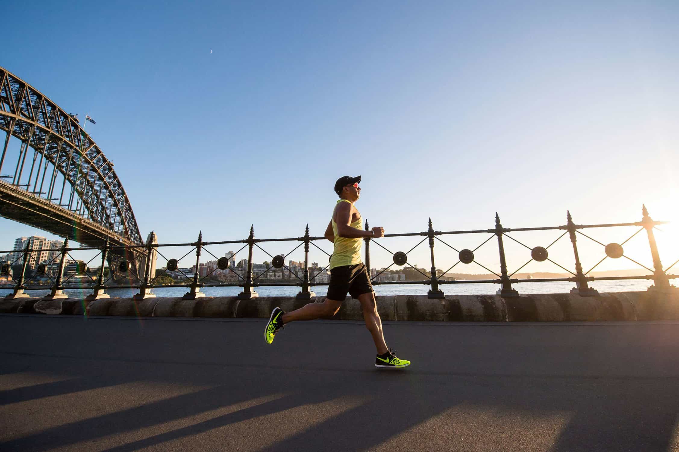 runner on a fast and flat half marathon course