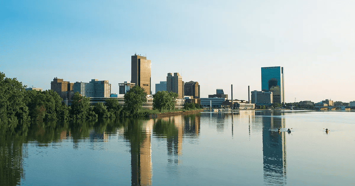 The Toledo Ohio skyline.