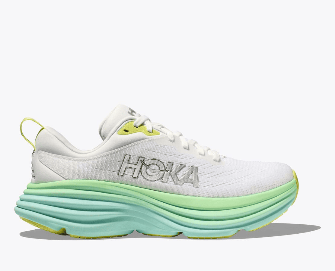 The HOKA Bondi 8, one of the best half marathons for max-cushioning for any type of runner.