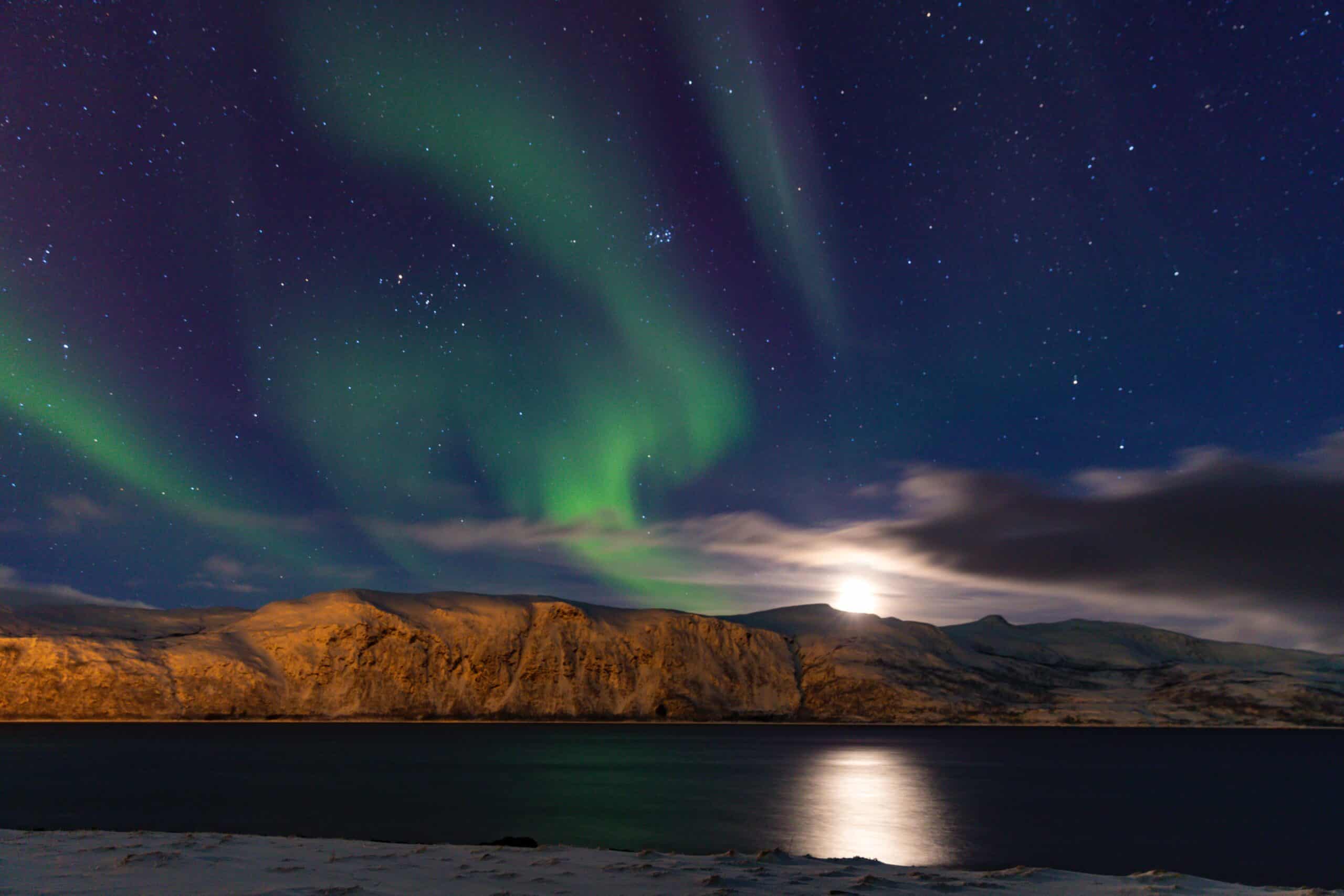 Northern lights of Norway, home to the Polar Night Half Marathon one of the best half marathons in the world.