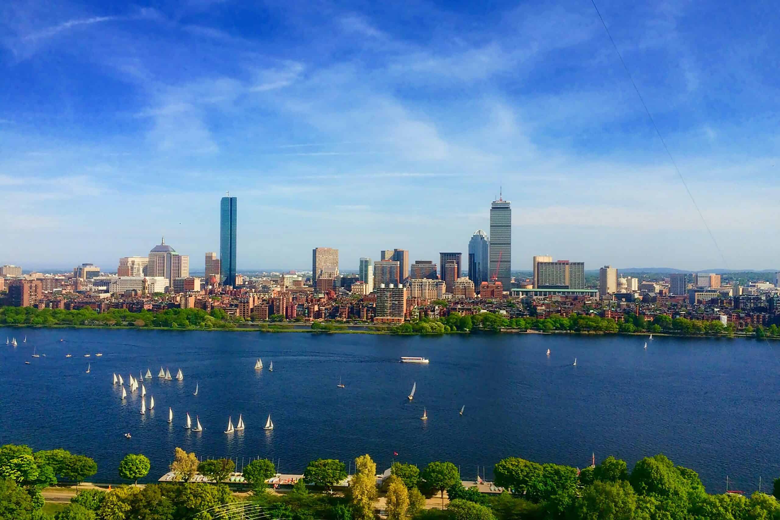 The Boston Massachusetts skyline.