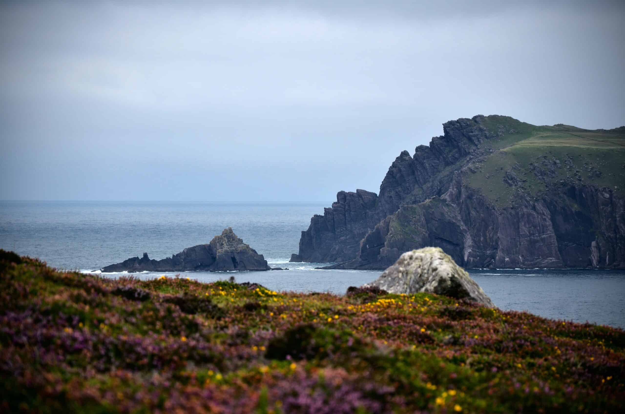 The coastline of the Dingle region of Ireland, home to the Dingle Marathon one of the most beautiful marathons in the world. 