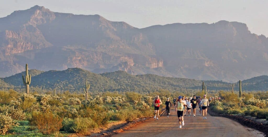 Runners in the Lost Dutchman Half Marathon