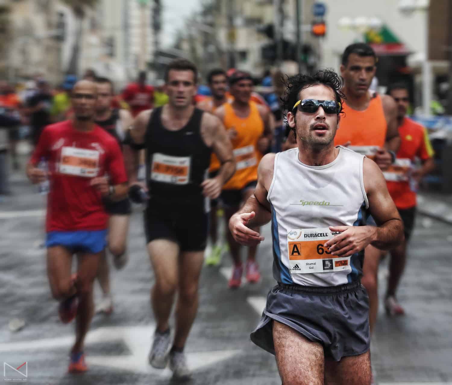 Man running a half marathon