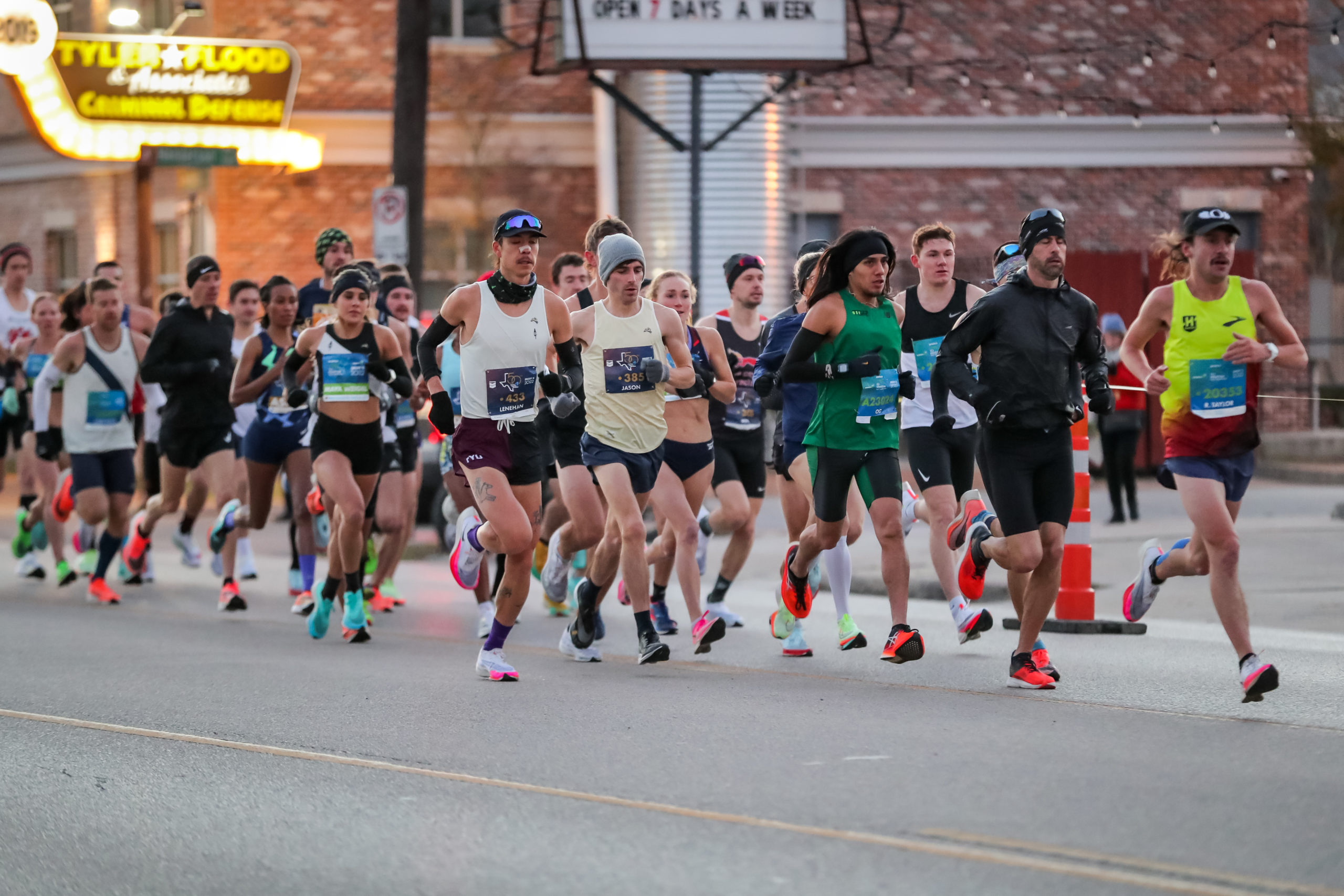 Runners participating in the Houston Half Marathon.