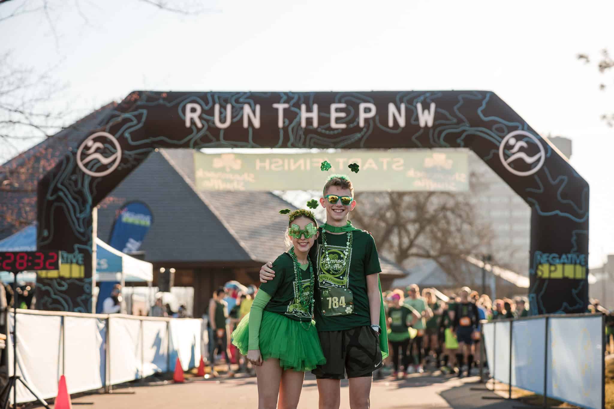 runners in the shamrock shuffle half marathon in portland