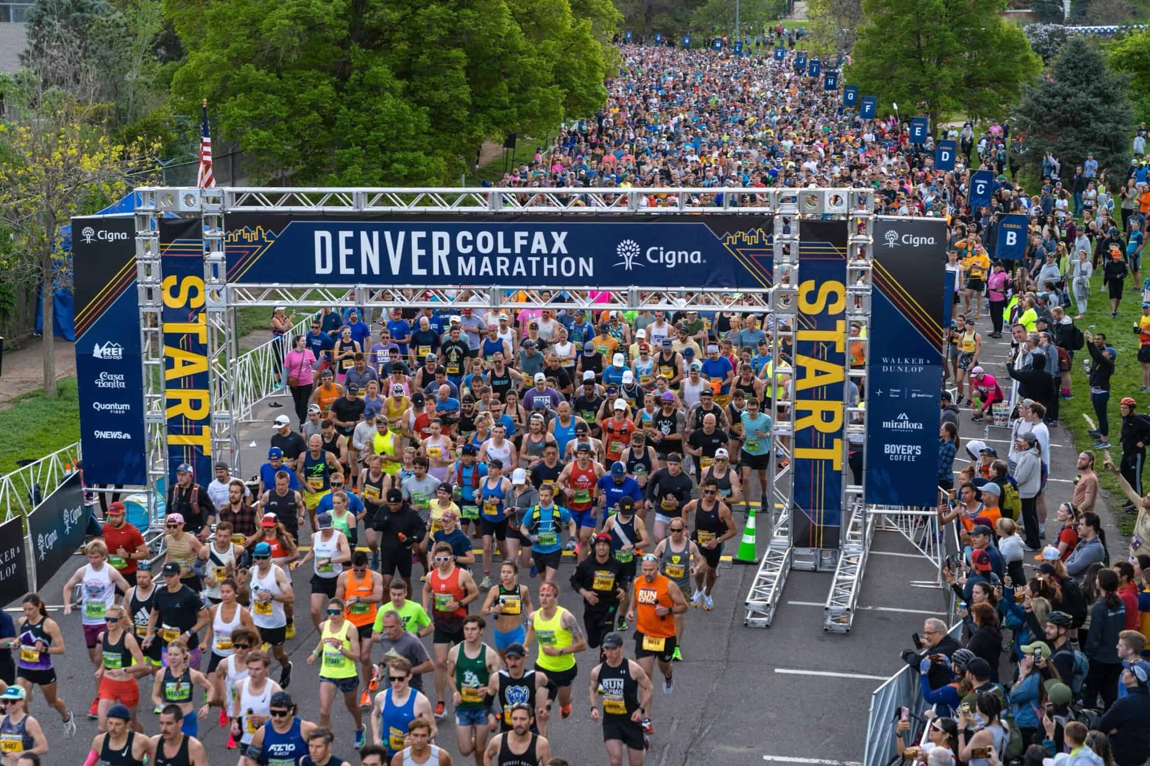 Denver Colfax Marathon starting line